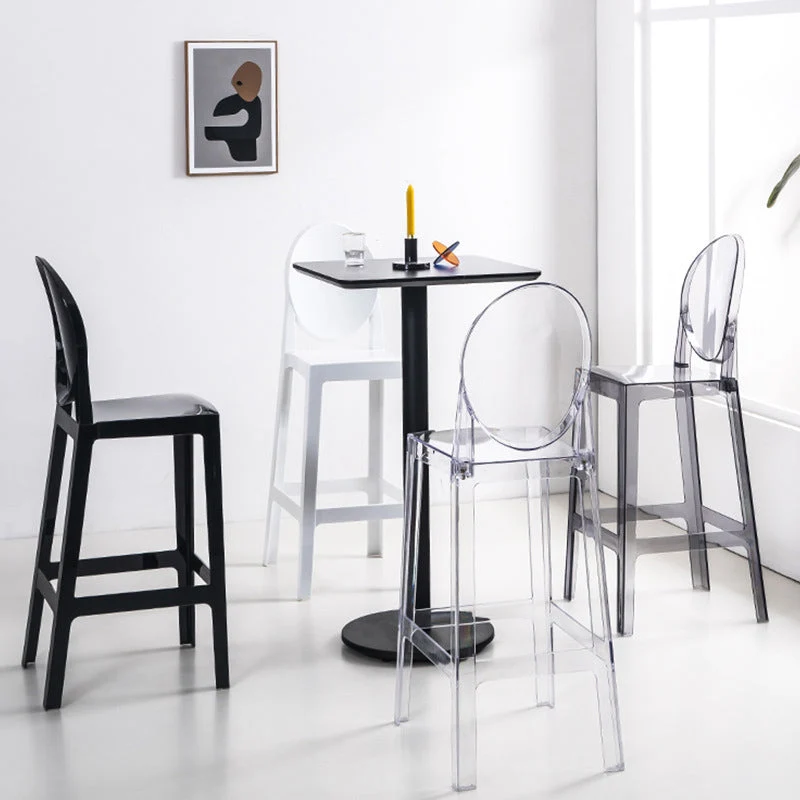 Poggiapiedi per sgabello da bancone plastica stile moderno con finitura opaca per interni Clearhalo