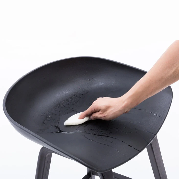 Poggiapiedi scandinavo Sgabello da tè al latte Sgabello da bar plastica con finitura opaca Clearhalo