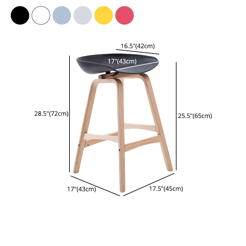 Poggiapiedi scandinavo Sgabello da tè al latte Sgabello da bar plastica con finitura opaca Clearhalo