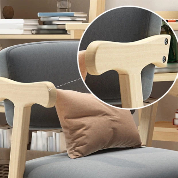 Poltrona contemporanea legno per interni ed esterni, sedia con schienale aperto Clearhalo