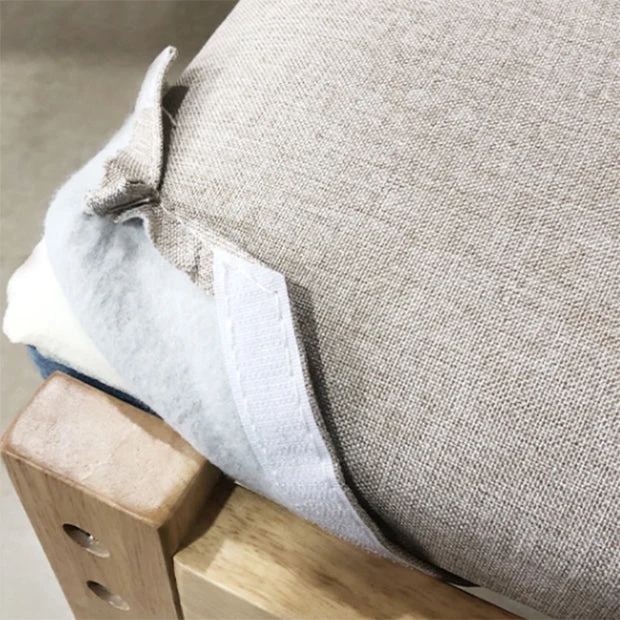 Poltrona contemporanea legno per interni ed esterni, sedia con schienale aperto Clearhalo