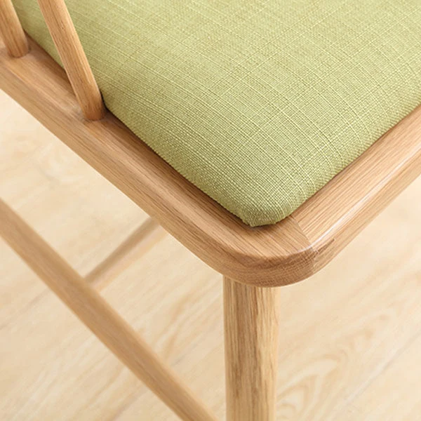 Poltrona contemporanea legno Sedia da pranzo con schienale Windsor naturale per cucina Clearhalo