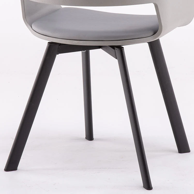 Poltrona da cucina industriale metallo per sala da pranzo, con schienale aperto Clearhalo