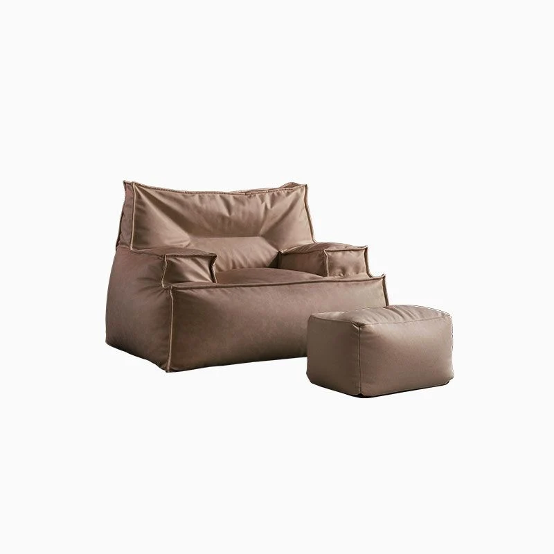 Poltrona ecopelle 39,3" L x 35,4" L x 25,5" Bracci inclusi Sedia per camera da letto Clearhalo