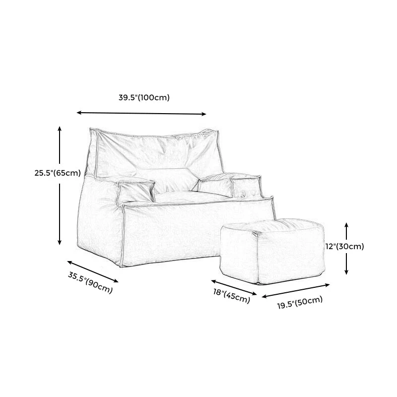 Poltrona ecopelle 39,3" L x 35,4" L x 25,5" Bracci inclusi Sedia per camera da letto Clearhalo