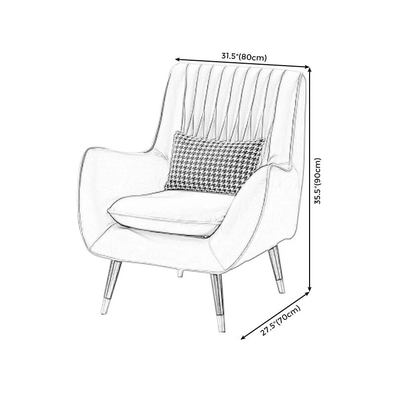 Poltrona ecopelle da 81,5 cm di larghezza x 27,5 cm di profondità x 91 cm di altezza con quattro gambe di base per camera...