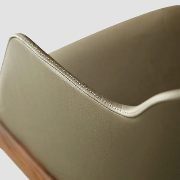 Poltrona da hotel scandinava pelle con finitura opaca e schienale massiccio, sedia da pranzo (set di 2) Clearhalo