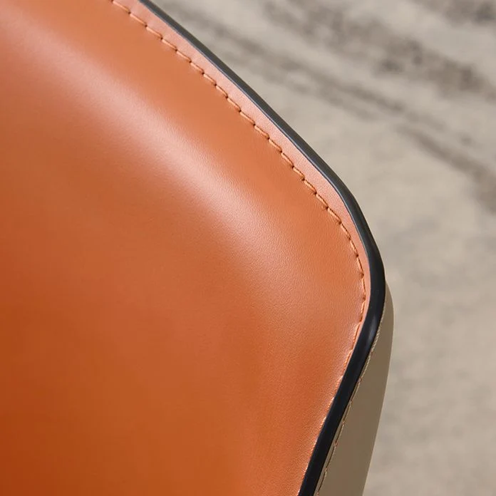 Poltrona imbottita Poltrona da pranzo moderna per interni ecopelle con struttura metallo Clearhalo
