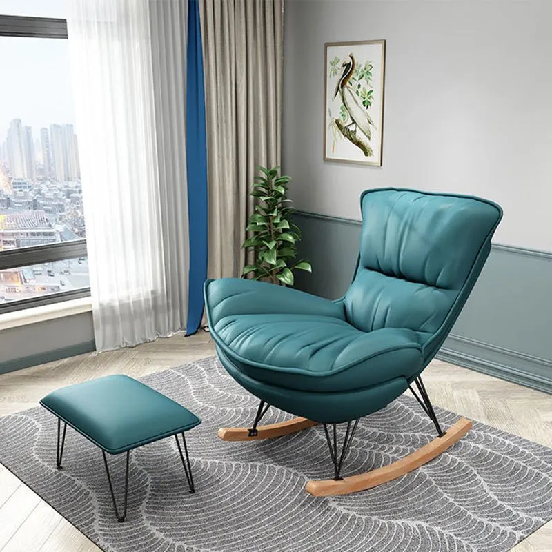 Poltrona lounge senza braccioli da 35,82" L x 39,76" L x 34,25" con pouf per soggiorno Clearhalo