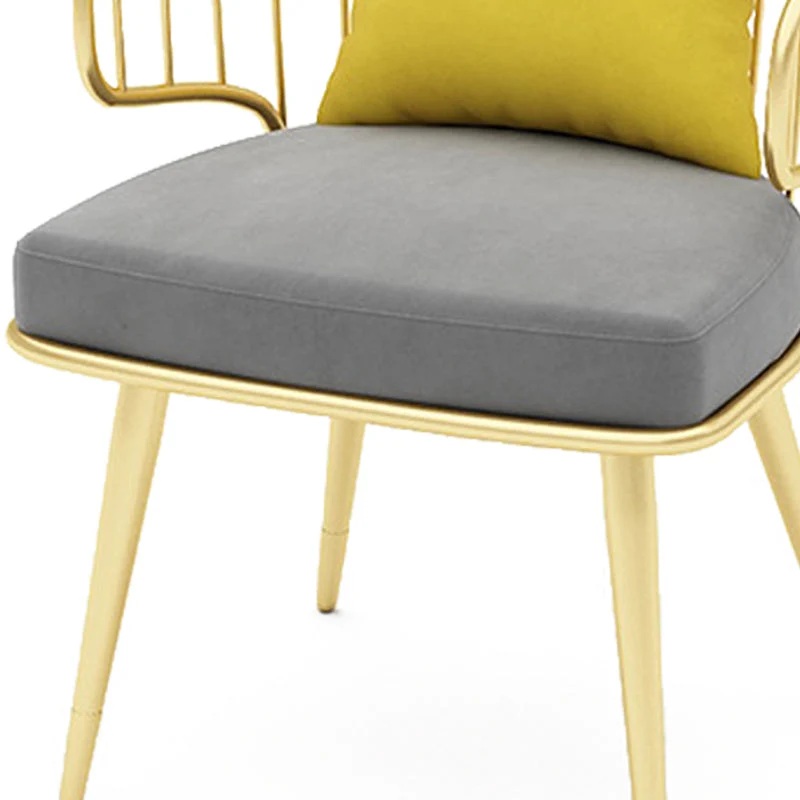 Poltrona da pranzo da cucina contemporanea Sedie da pranzo laterali metallo oro Clearhalo