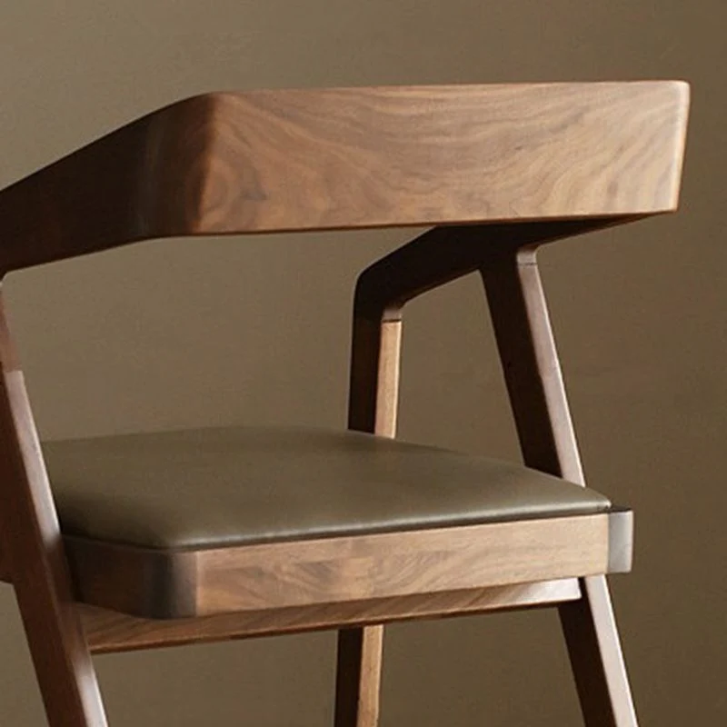 Poltrona da pranzo da cucina contemporanea Sedie da pranzo laterali legno marrone Clearhalo