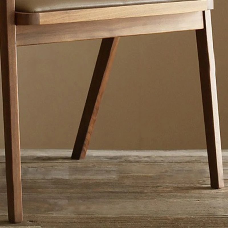 Poltrona da pranzo da cucina contemporanea Sedie da pranzo laterali legno marrone Clearhalo