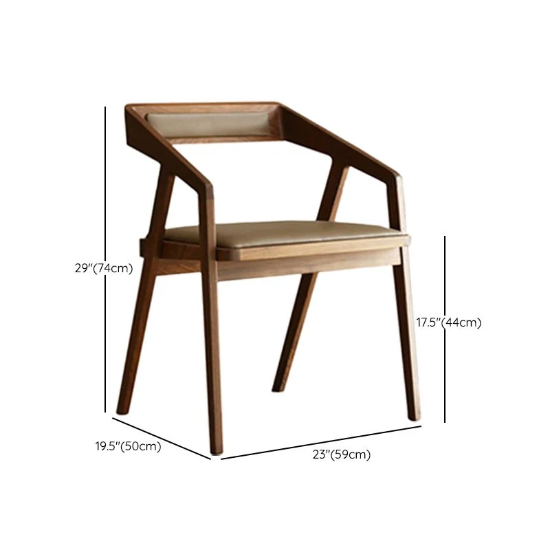Poltrona da pranzo da cucina contemporanea Sedie da pranzo laterali legno marrone Clearhalo