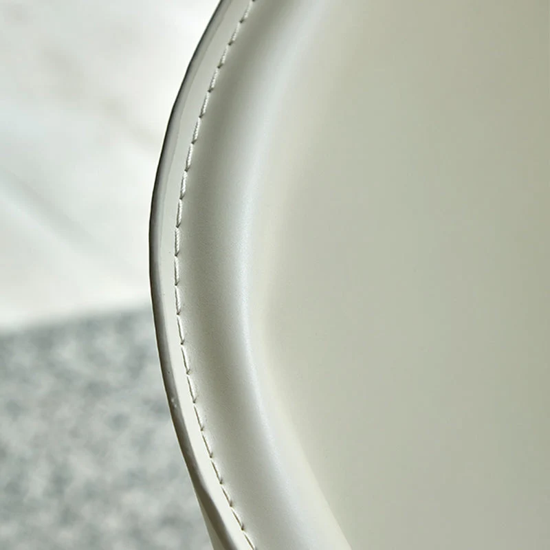 Poltrona da pranzo da cucina minimalista Poltrona da pranzo pelle PU con schienale solido Clearhalo