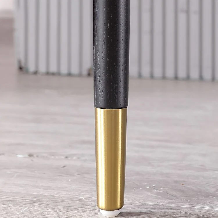 Poltrona da pranzo Glam con schienale aperto Sedia da pranzo pelle PU per la casa Clearhalo