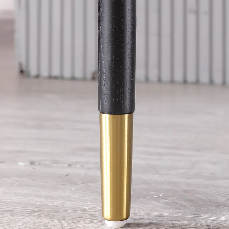 Poltrona da pranzo Glam con schienale aperto Sedia da pranzo pelle PU per la casa Clearhalo