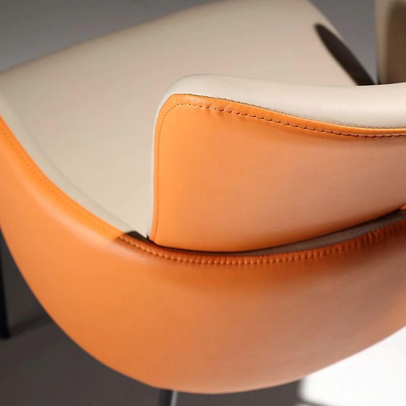 Poltrona da pranzo industriale per interni con poltrona imbottita ecopelle con gambe metallo Clearhalo