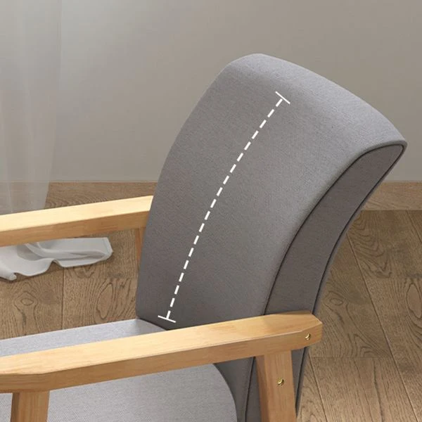 Poltrona da pranzo legno stile moderno Sedie laterali da cucina per interni da 18 pollici di larghezza Clearhalo