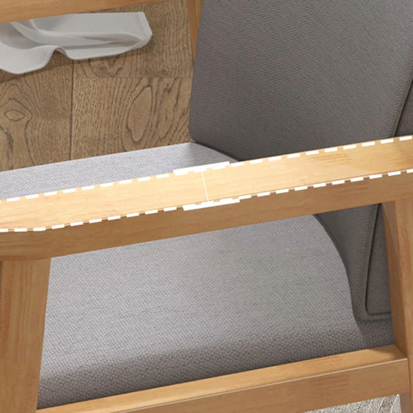 Poltrona da pranzo legno stile moderno Sedie laterali da cucina per interni da 18 pollici di larghezza Clearhalo