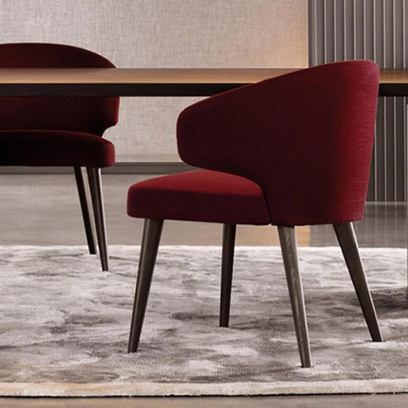 Poltrona da pranzo moderna acciaio con bracciolo laterale Wingback singolo finitura opaca Clearhalo