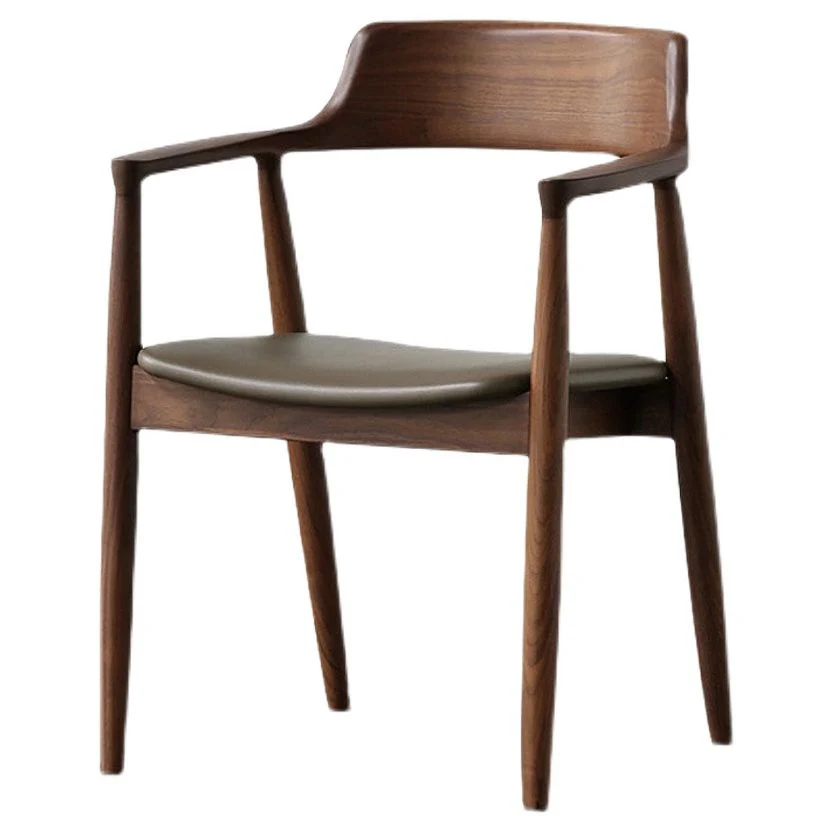 Poltrona da pranzo moderna con schienale ampio da 22 pollici e 4 gambe legno per uso domestico Clearhalo