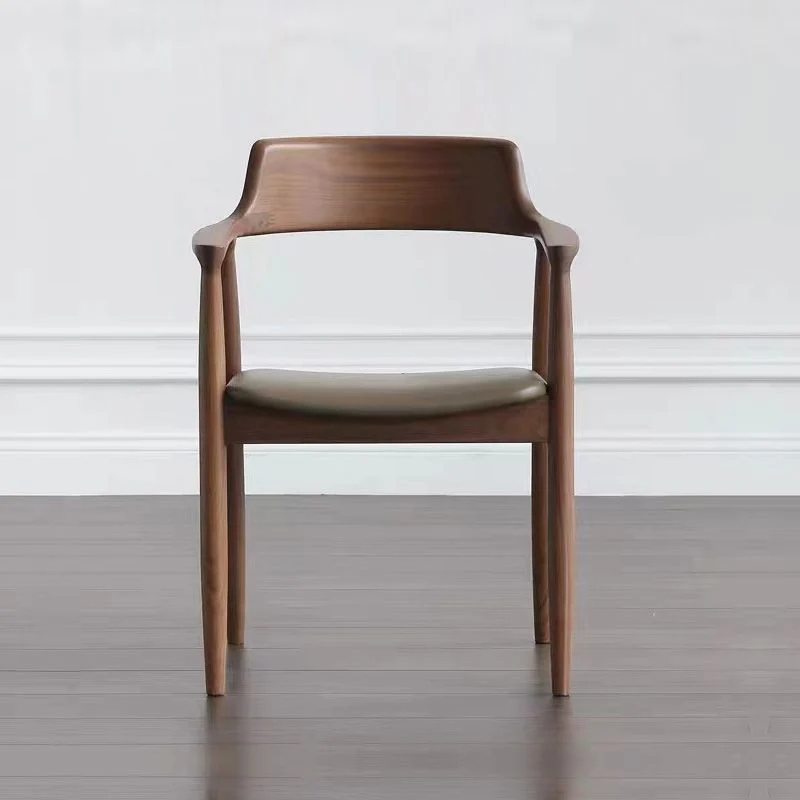Poltrona da pranzo moderna con schienale ampio da 22 pollici e 4 gambe legno per uso domestico Clearhalo