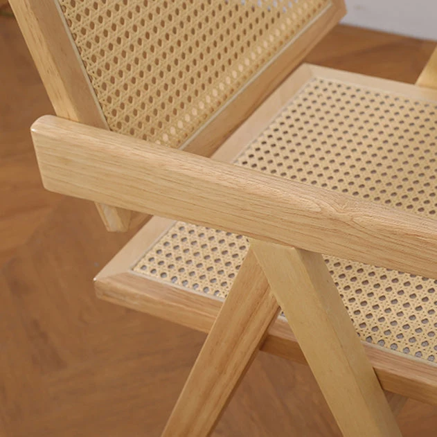Poltrona da pranzo moderna con schienale aperto legno massello con finitura opaca Clearhalo