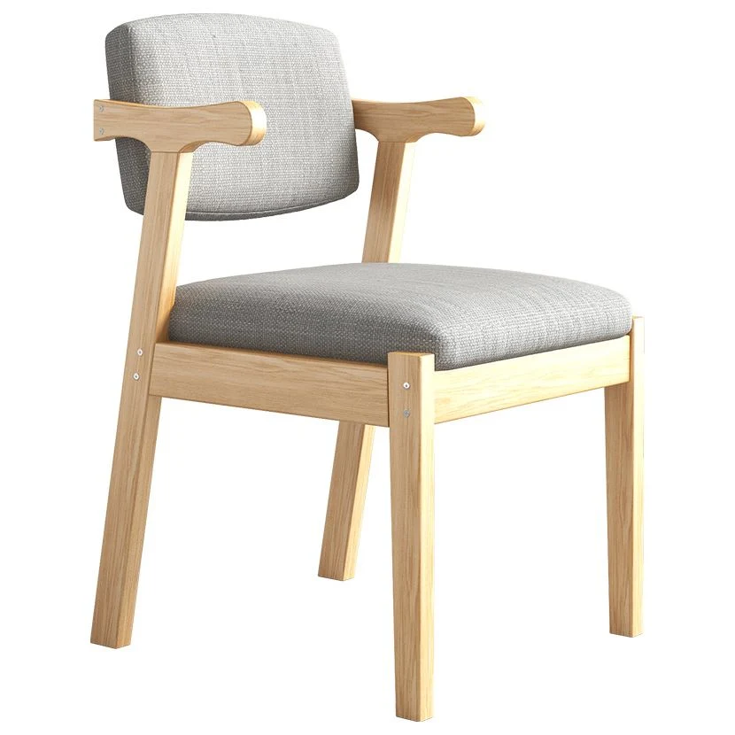 Poltrona da pranzo moderna con schienale aperto e 4 gambe per uso domestico Clearhalo