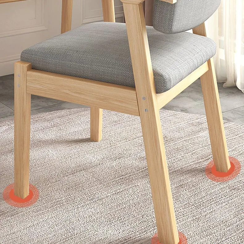 Poltrona da pranzo moderna con schienale aperto e 4 gambe per uso domestico Clearhalo