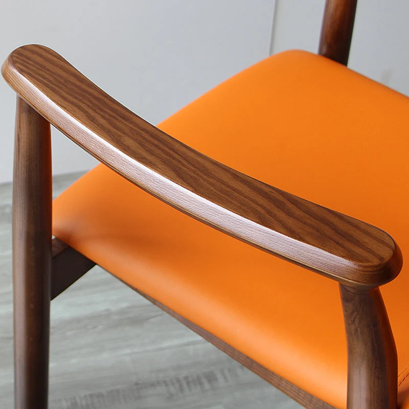 Poltrona da pranzo moderna con schienale massiccio da cucina Poltrona da pranzo legno massello Clearhalo