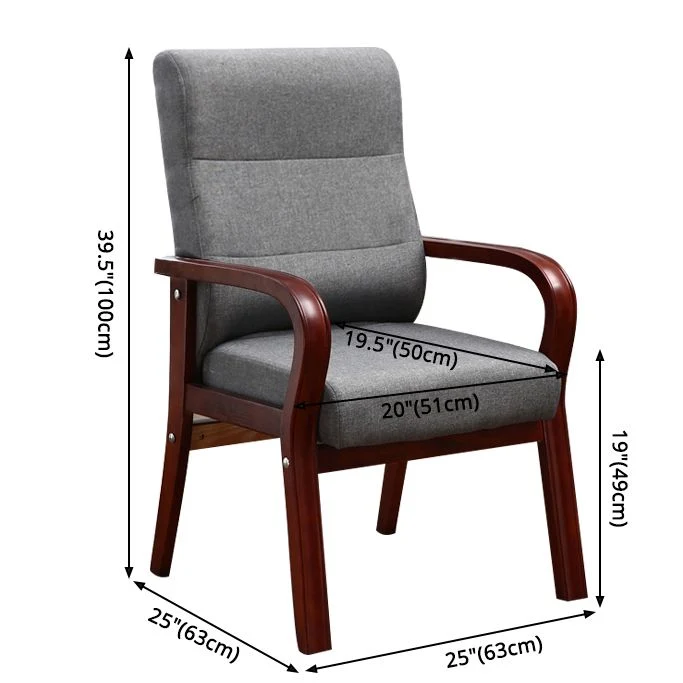 Poltrona da pranzo moderna imbottita con schienale alto e massiccio con gambe legno Clearhalo