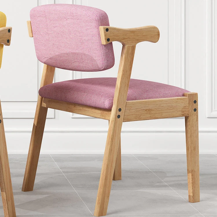 Poltrona da pranzo moderna legno Poltrona da pranzo singola con schienale aperto Clearhalo