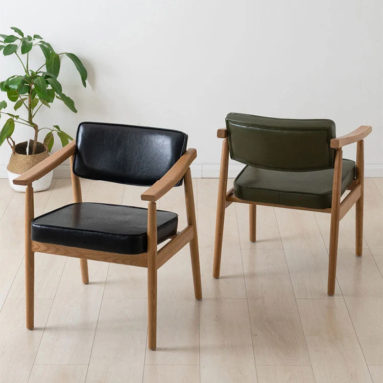Poltrona da pranzo moderna legno Sedia laterale da pranzo singola con schienale aperto per uso domestico Clearhalo