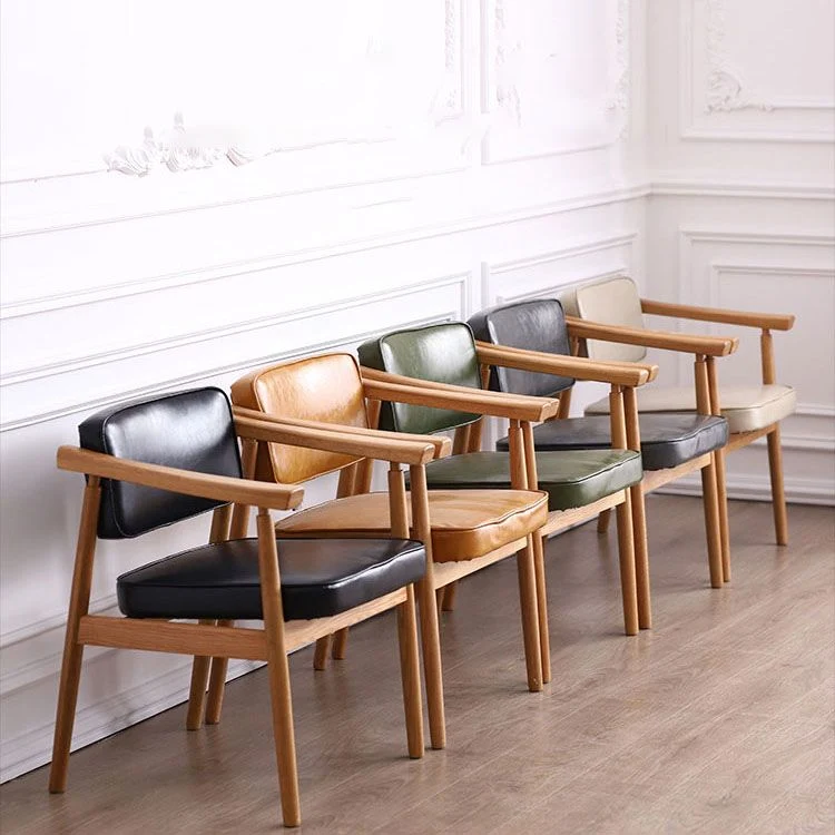 Poltrona da pranzo moderna legno Sedia laterale da pranzo singola con schienale aperto per uso domestico Clearhalo