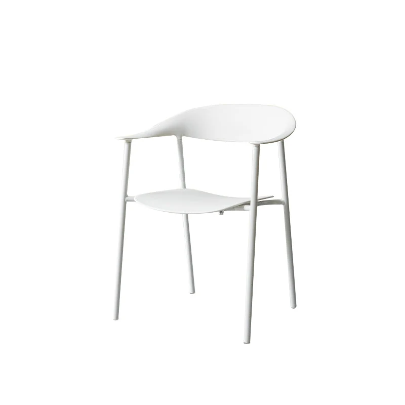 Poltrona da pranzo moderna per interni ed esterni Poltrona plastica con gambe metallo Clearhalo