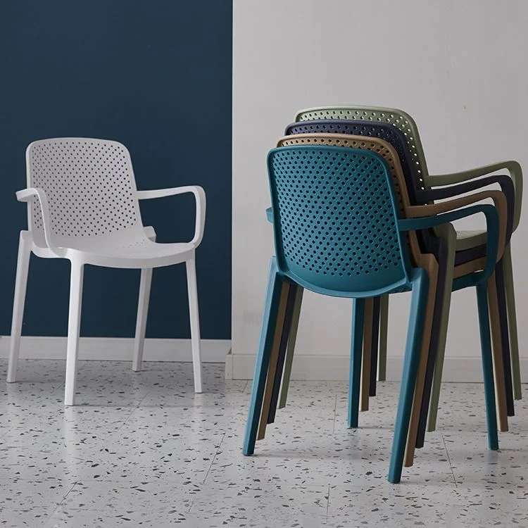 Poltrona da pranzo moderna per interni ed esterni Poltrona da pranzo plastica multicolore Clearhalo