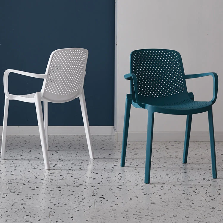 Poltrona da pranzo moderna per interni ed esterni Poltrona da pranzo plastica multicolore Clearhalo