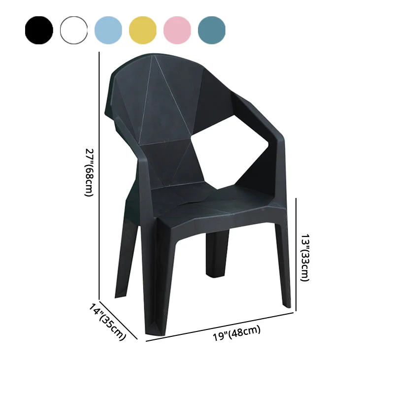 Poltrona da pranzo moderna per interni Poltrone da pranzo plastica impilabili per la casa Clearhalo