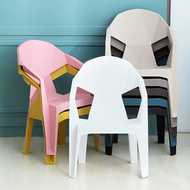 Poltrona da pranzo moderna per interni Poltrone da pranzo plastica impilabili per la casa Clearhalo