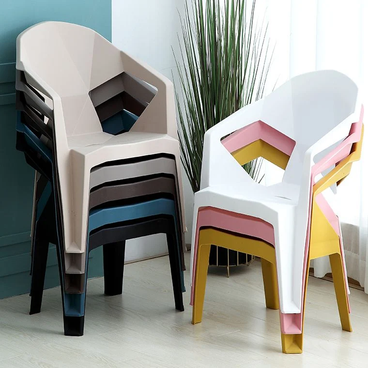 Poltrona da pranzo moderna per interni Poltrone da pranzo plastica impilabili per la casa Clearhalo