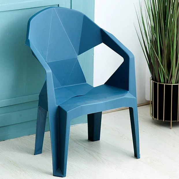 Poltrona da pranzo moderna per interni Poltrone da pranzo plastica impilabili per la casa Clearhalo