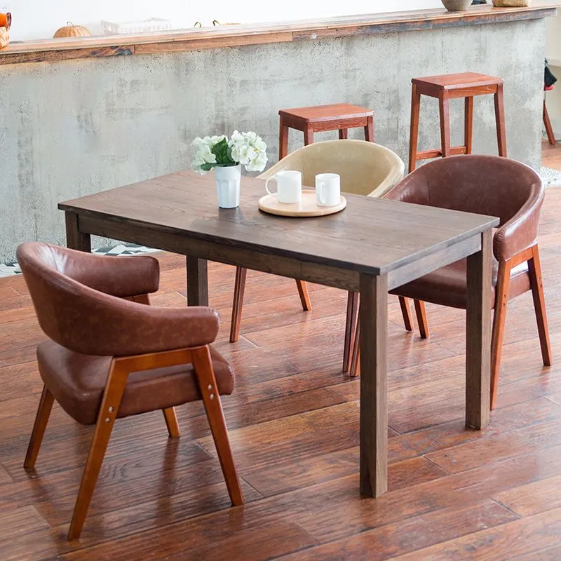 Poltrona da pranzo moderna poltrona imbottita con gambe legno (set di 2) Clearhalo