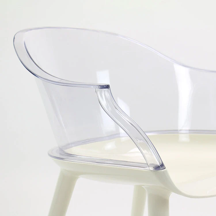 Poltrona da pranzo multicolore acrilico trasparente stile Glam per la casa Clearhalo