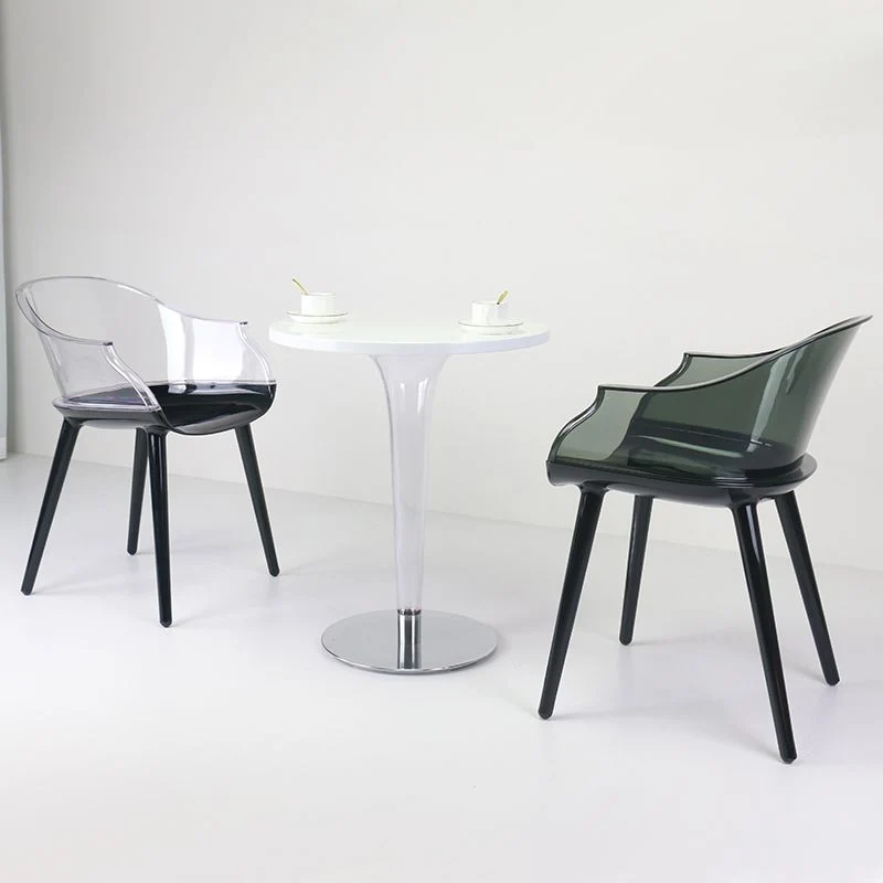 Poltrona da pranzo multicolore acrilico trasparente stile Glam per la casa Clearhalo