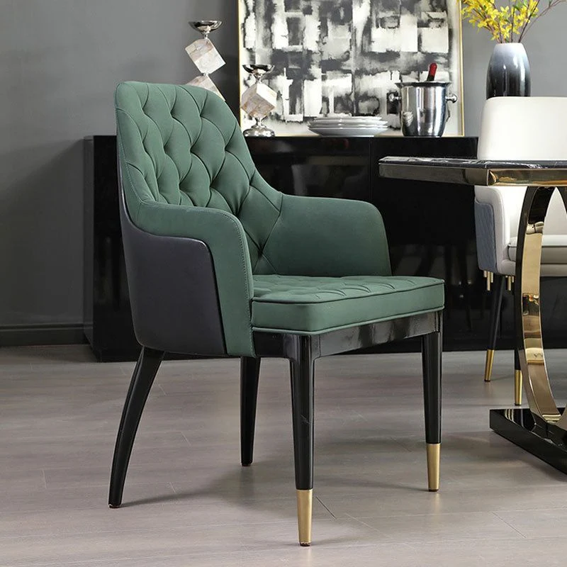 Poltrona da pranzo Parsons Chair Home con gambe legno massello stile moderno Clearhalo