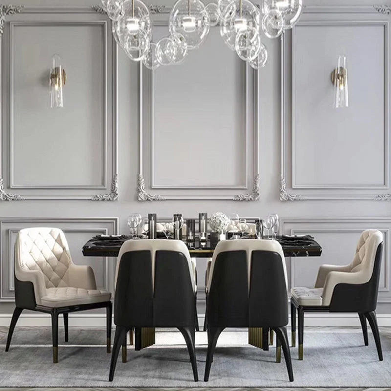 Poltrona da pranzo Parsons Chair Home con gambe legno massello stile moderno Clearhalo