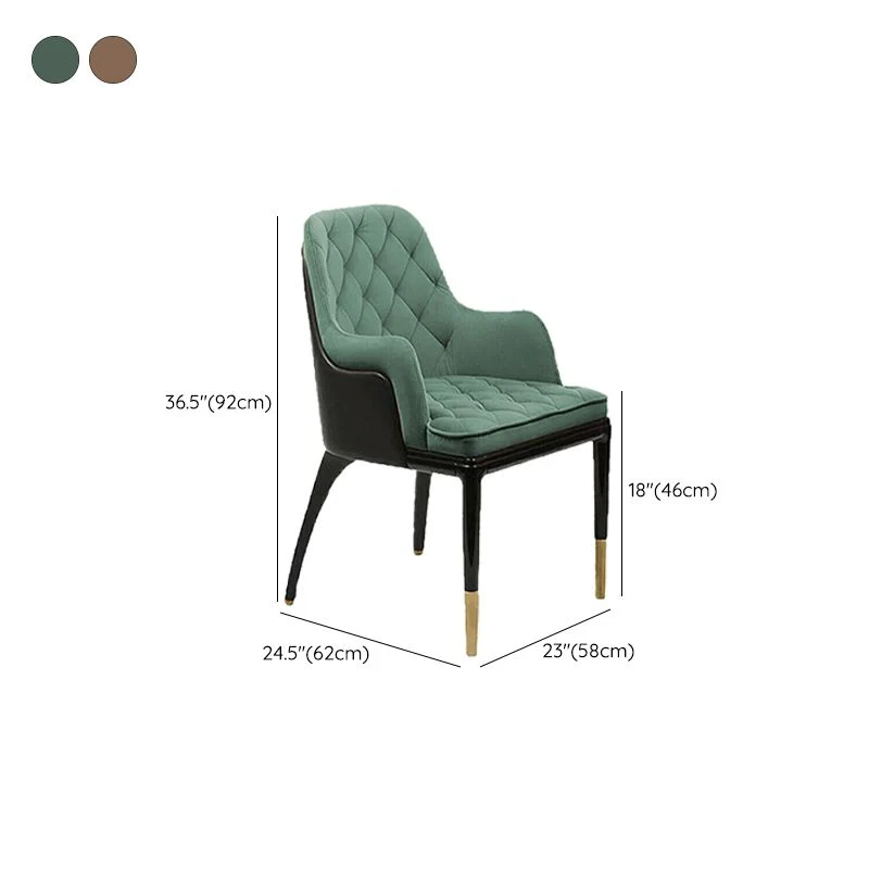 Poltrona da pranzo Parsons Chair Home con gambe legno massello stile moderno Clearhalo