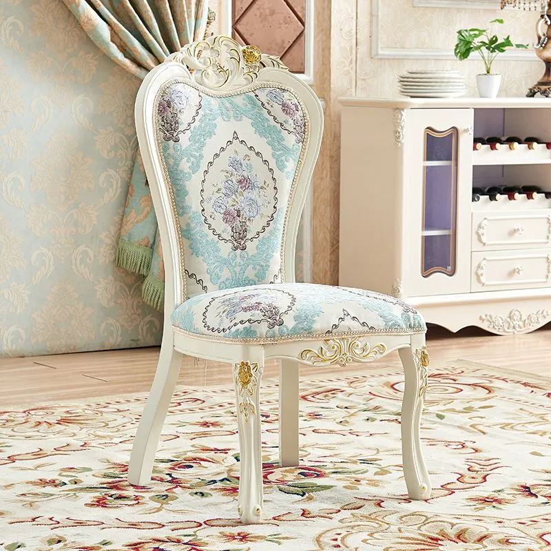 Poltrona da pranzo per interni Sedia da pranzo imbottita con struttura legno per sala da pranzo Clearhalo