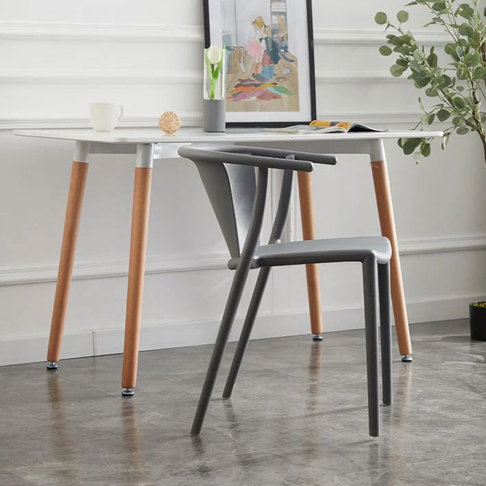 Poltrona da pranzo plastica multicolore Sedia stile moderno per sala da pranzo Clearhalo