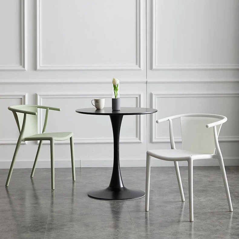 Poltrona da pranzo plastica multicolore Sedia stile moderno per sala da pranzo Clearhalo